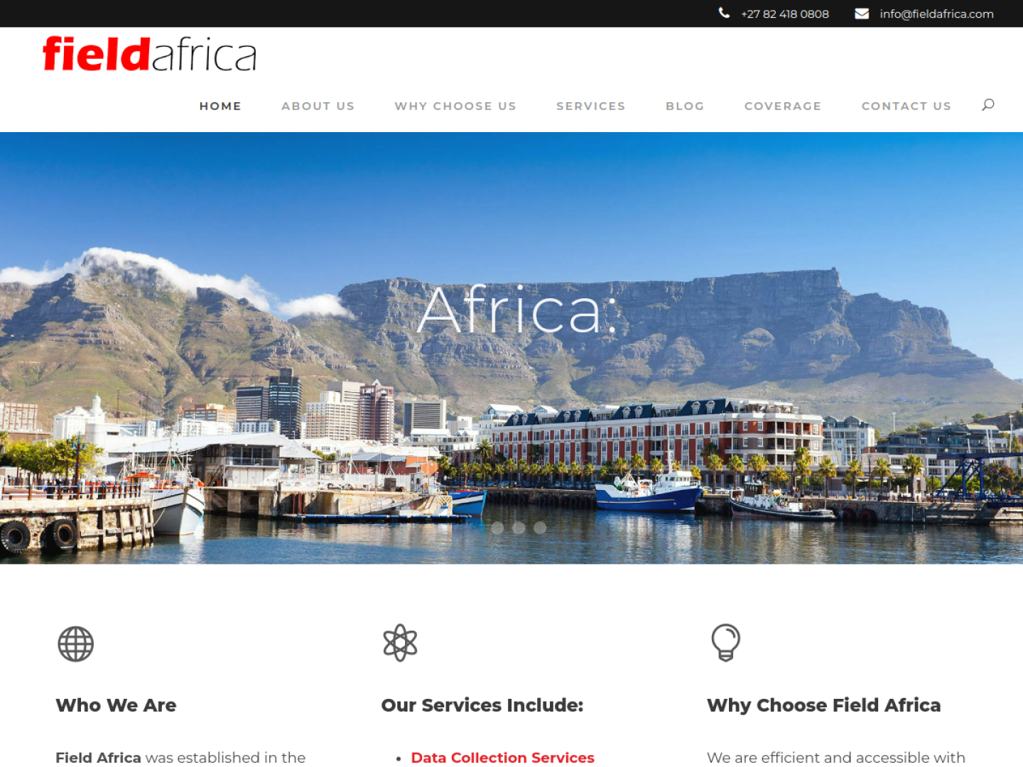 Field Africa website